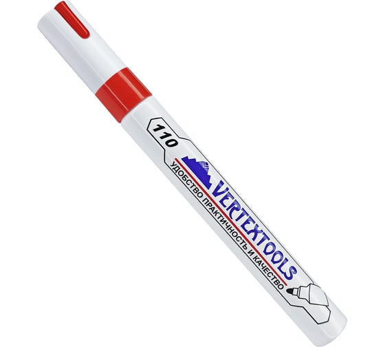 Строительный маркер-краска vertextools красный 12 шт 0020-03