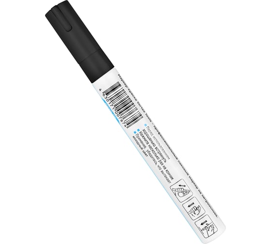 Строительный маркер-краска vertextools черный 12 шт 0020-02