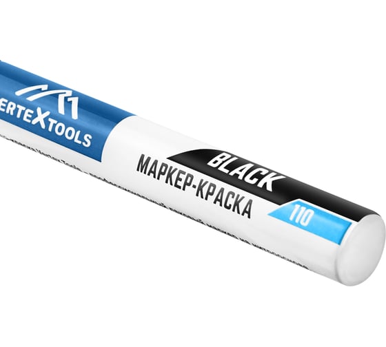 Строительный маркер-краска vertextools черный 12 шт 0020-02