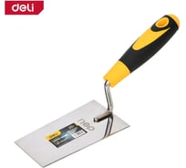 Кельма (мастерок) Deli трапеция 90x110x140мм DL509329 нержавеющая сталь, прорезиненная рукоятка 179411