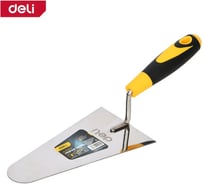 Кельма (мастерок) Deli треугольник 200мм DL509323 нержавеющая сталь, прорезиненная рукоятка 179405