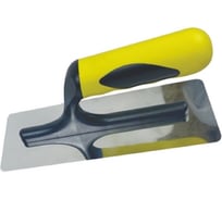 Кельма венецианская MAKLER прорезиненная ручка, без заточки, нержавейка, ТРАПЕЦИЯ D2410CS