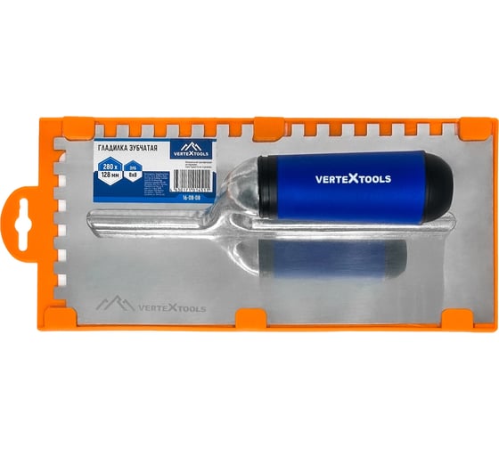 Гладилка зубчатая vertextools 280x128мм ЗУБ 8x8 16-08-08