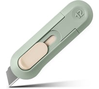 Набор канцелярских мини-ножей DELI 24 шт в упаковке, размер 80x25 мм, лезвие 12 мм, сталь SK5, блистер, зеленый NS065-GN