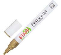 Маркер-краска лаковый Staff paint marker, 2-4 мм, золотистый, НИТРО-ОСНОВА, PROFIT, 12 шт 152579