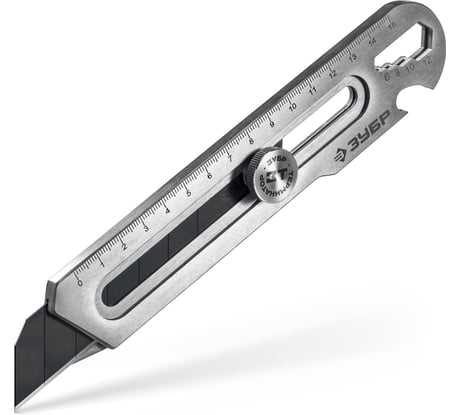 Терминатор-25 Зубр Профессионал 25 мм, цельнометаллический нож с винтовым фиксатором 09186