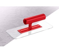 Закругленная прозрачная штукатурная пластиковая гладилка ЗУБР 220x90 мм 0810-1