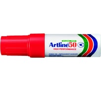 Промышленный маркер Artline 50 со скошенным наконечником 3.0-6.0 мм, перезаправляемый, красный EK50-924