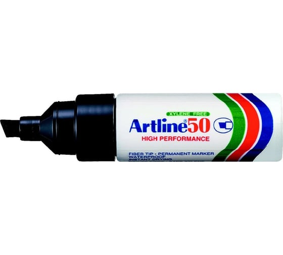 Промышленный маркер Artline 50 со скошенным наконечником 3.0-6.0 мм, перезаправляемый, чёрный EK50-900