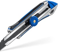 Металлический обрезиненный нож с винтовым фиксатором ЗУБР Профессионал Титан-В 18 мм 09174