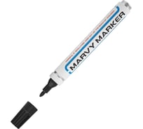 Перманентный маркер MARVY UCHIDA с круглым наконечником в металлическом корпусе 1.5-3 мм, черный MAR400/1