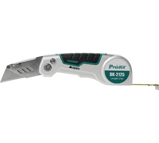 Нож универсальный раскладной Pro'sKit DK-2125 с рулеткой (2,5м) С00040361 1