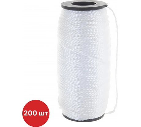 Шнур разметочный белый на катушке SAMGRUPP 1,5 мм х 100 м, 200 шт SR-060015100-200