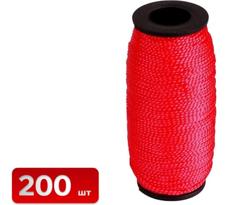 Шнур разметочный красный на катушке SAMGRUPP 1,5 мм х 100 м, 200 шт SR-060115100-200