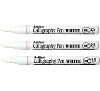 Маркер краска с плоским наконечником Artline (0,5-2,5мм)  993 белый, набор 3 шт EK993-3