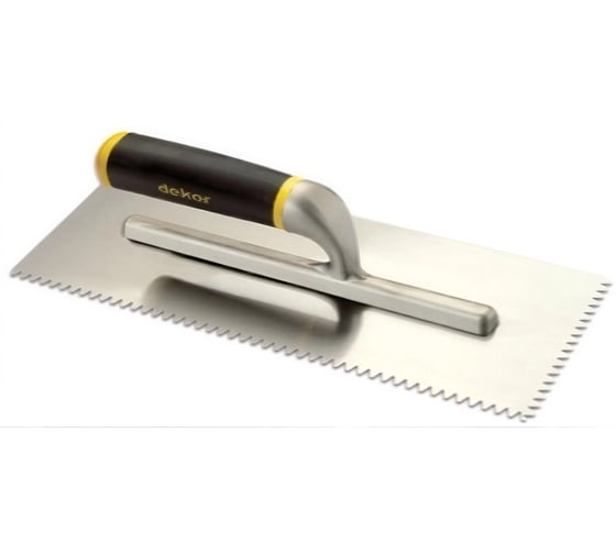 Гладилка зубчатая SAMGRUPP V - зуб 300 мм (зуб. по кругу) с открытой аллюм. ручкой DEKOR DEK-525 1