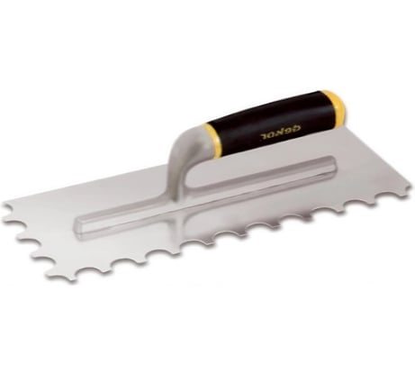 Гладилка зубчатая SAMGRUPP SAMGRUPP U - зуб 400 мм для мрамора с открытой аллюм. ручкой DEKOR  DEK-524
