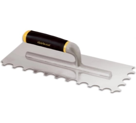 Гладилка зубчатая SAMGRUPP SAMGRUPP U - зуб 300 мм для мрамора с открытой аллюм. ручкой нерж. сталь DEKOR  DEK-523 1