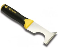 Шпатель скребок SAMGRUPP 65х90х220 мм многофункциональный нерж. сталь, с пласт. ручкой DEKOR DEK-256