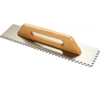 Гладилка зубчатая SAMGRUPP SAMGRUPP V - зуб 300 мм нерж. сталь с деревянной ручкой DEKOR DEK-135