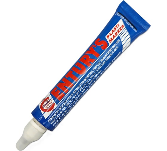 Маркер-краска в металлической тубе Century Tube Plastic Marker, 3,0 мм, упаковка 10 шт, белый Century Markers CM99010-10 1