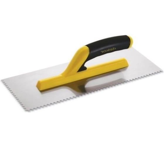 Гладилка зубчатая SAMGRUPP SAMGRUPP V - зуб 300 мм нерж. сталь с открытой пласт. ручкой DEKOR  DEK-325 1