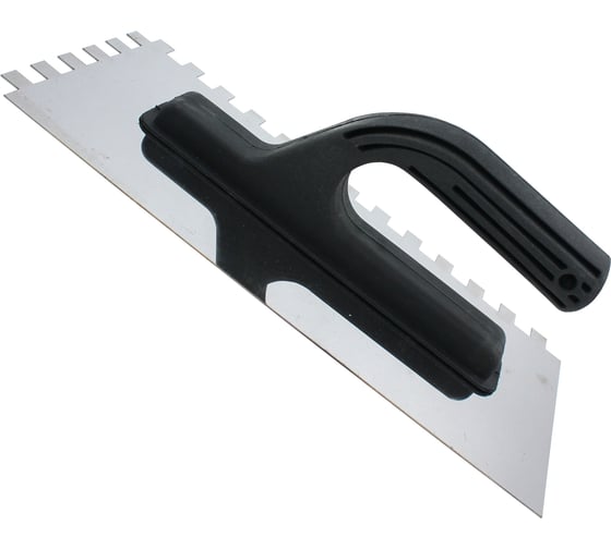 Гладилка из нержавеющей стали JEDA 130х270 мм, зуб 8х8 мм, пластиковая ручка J50-022 1