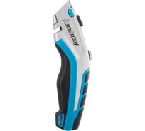 Строительный нож Smartbuy Tools трапециевидное лезвие, алюм.+ABS+TPR корпус, SK5 SBT-KNT-18P3