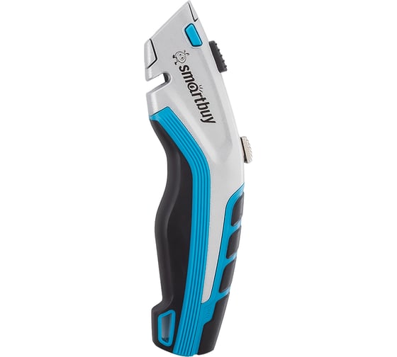 Строительный нож Smartbuy Tools трапециевидное лезвие, алюм.+ABS+TPR корпус, SK5 SBT-KNT-18P3 1