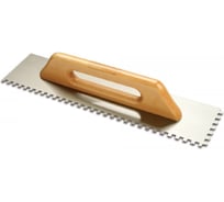 Гладилка зубчатая SAMGRUPP 10х10 500 мм с деревянной ручкой DEKOR DEK-464