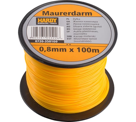Леска каменщика для разметки HARDY 100 м желтая 0720-350100