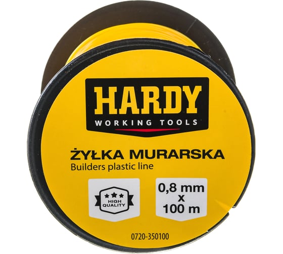 Леска каменщика для разметки HARDY 100 м желтая 0720-350100