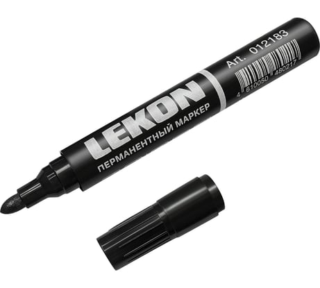 Перманентный маркер LEKON черный 012183