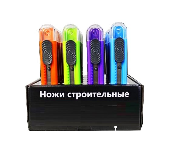 Нож строительный DECOR 18мм,0,6мм ШОУ-БОКС 20 штук 113-500 11614954 1