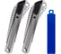 Нож канцелярский BRAUBERG 18 мм, 2 штуки + 10 лезвий Metallic, металлический корпус, 273929 4