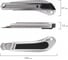 Нож канцелярский BRAUBERG 18 мм, 2 штуки + 10 лезвий Metallic, металлический корпус, 273929 9