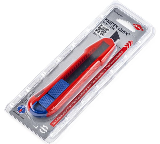 Укомплектованный дисплей KNIPEX CutiX нож универсальный KN-9010165BK 12 шт. KN-001801V44