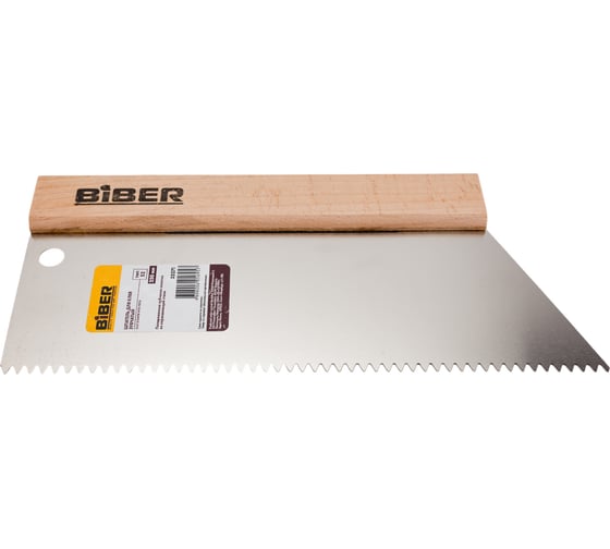Шпатель для клея Biber 35271 нержавеющая сталь, с деревянной ручкой тов-184678