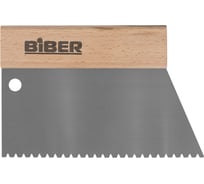 Шпатель для клея Biber 35282 нержавеющая сталь, с деревянной ручкой тов-184682