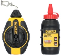 Разметочный комплект Dewalt: катушка со шнуром, 30 м, и порошковый мел, красный, 113 г DWHT47374L