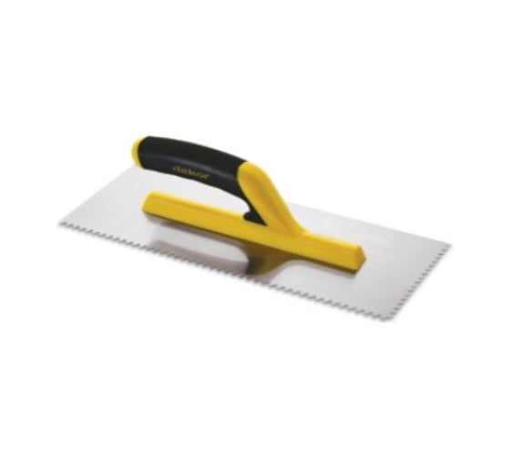 Гладилка зубчатая SAMGRUPP 2х3,6 300 мм (мелкий зуб) с открытой пласт. ручкой DEKOR DEK-131 1