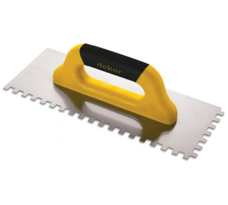 Гладилка зубчатая SAMGRUPP 10х10 500 мм нерж. сталь c закрытой пласт. ручкой DEKOR DEK-435
