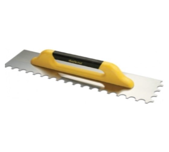 Гладилка зубчатая SAMGRUPP DEKOR U, зуб 300 мм, для мрамора, с закрытой пласт. ручкой, нерж.сталь DEK-483 1