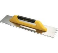 Гладилка зубчатая SAMGRUPP DEKOR U, зуб 400 мм, пружин.сталь для мрамора, с закрытой пласт. ручкой DEK-484