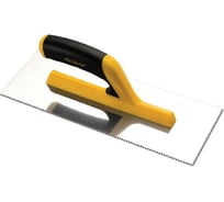 Гладилка зубчатая SAMGRUPP DEKOR V, зуб 300 мм, пружин. сталь, с открытой пласт. ручкой DEK-125