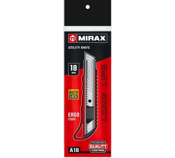 Нож MIRAX с автостопом, сегментированные лезвия 18 мм 09127