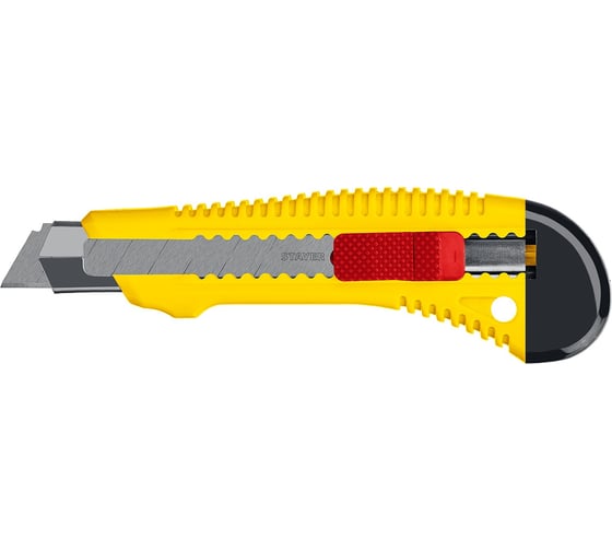 Нож STAYER из АБС пластика Cobra Black, 18 мм, автостоп 0913 0913_z02 1