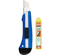 Нож усиленный doka, 18 мм, синий, с доп. комплектом лезвий 10 шт. NYDB-Blue