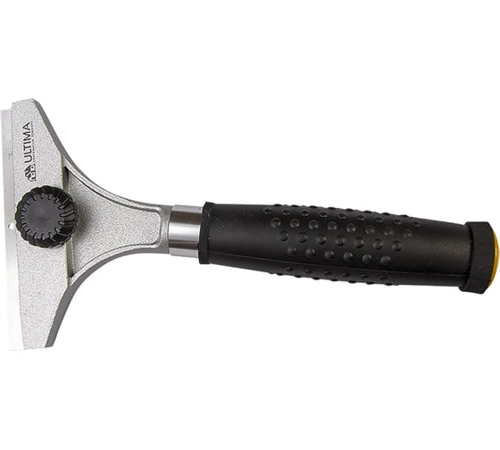 Скребок ULTIMA 100 мм, фиксированное лезвие, металлическая обрезиненная ручка 119039