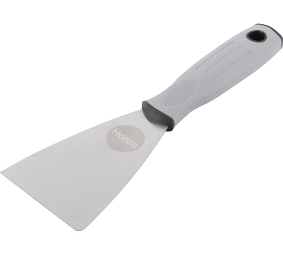Шпатель HANSA, 80 мм, нержавеющая сталь, 2К-силиконизированная ручка, с ударным наконечником 646080